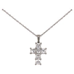 My Girl Cross Pendant in Platinum Set with Diamonds 2.33 Carat