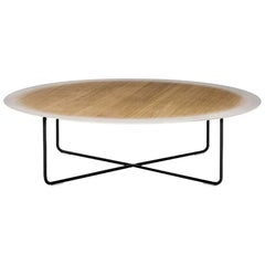 "My Gradient" Wood Coffee Table with Oak Top & Steel Base by Moroso for Diesel 