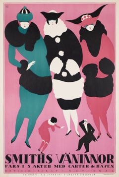 My Lady Friends 1923 Swedish Film Poster