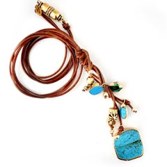 My leather and turquoise Colorado necklace