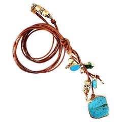 My leather and turquoise Colorado necklace
