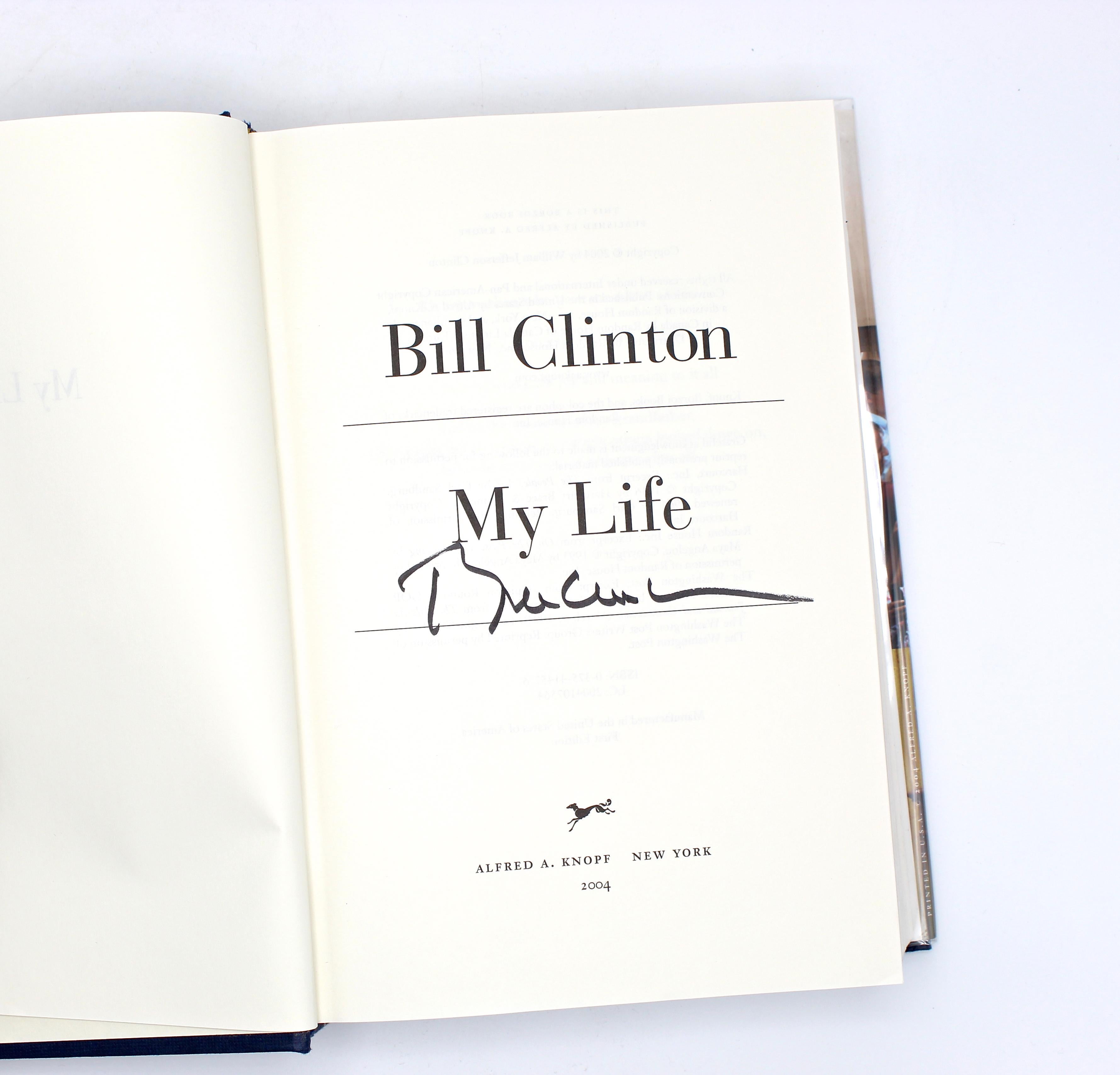 My Life, signé par Bill Clinton, première édition, première impression, 2004 Bon état - En vente à Colorado Springs, CO