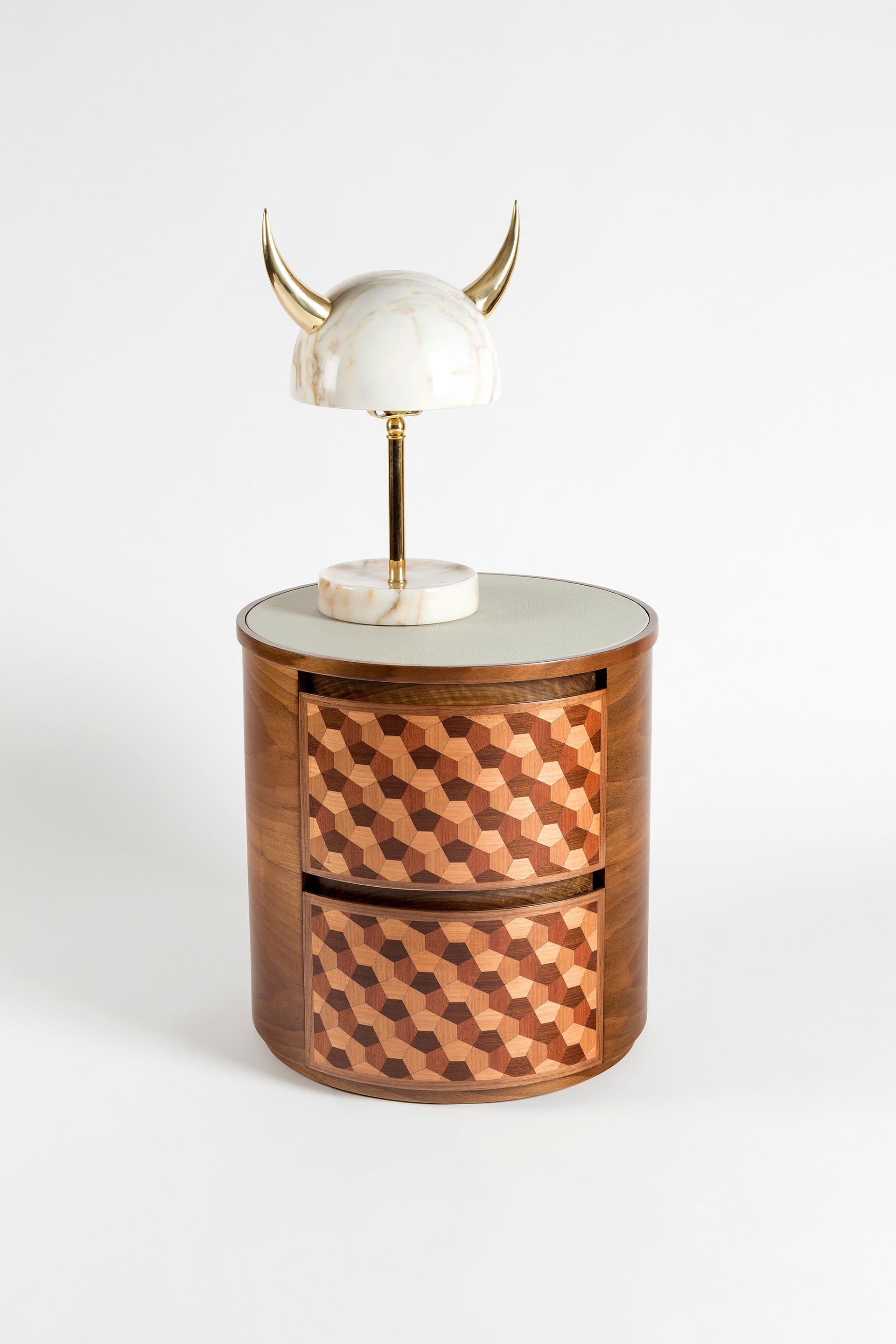 Other My Little Viking Marble and Brass Table Lamp by Merve Kahraman For Sale