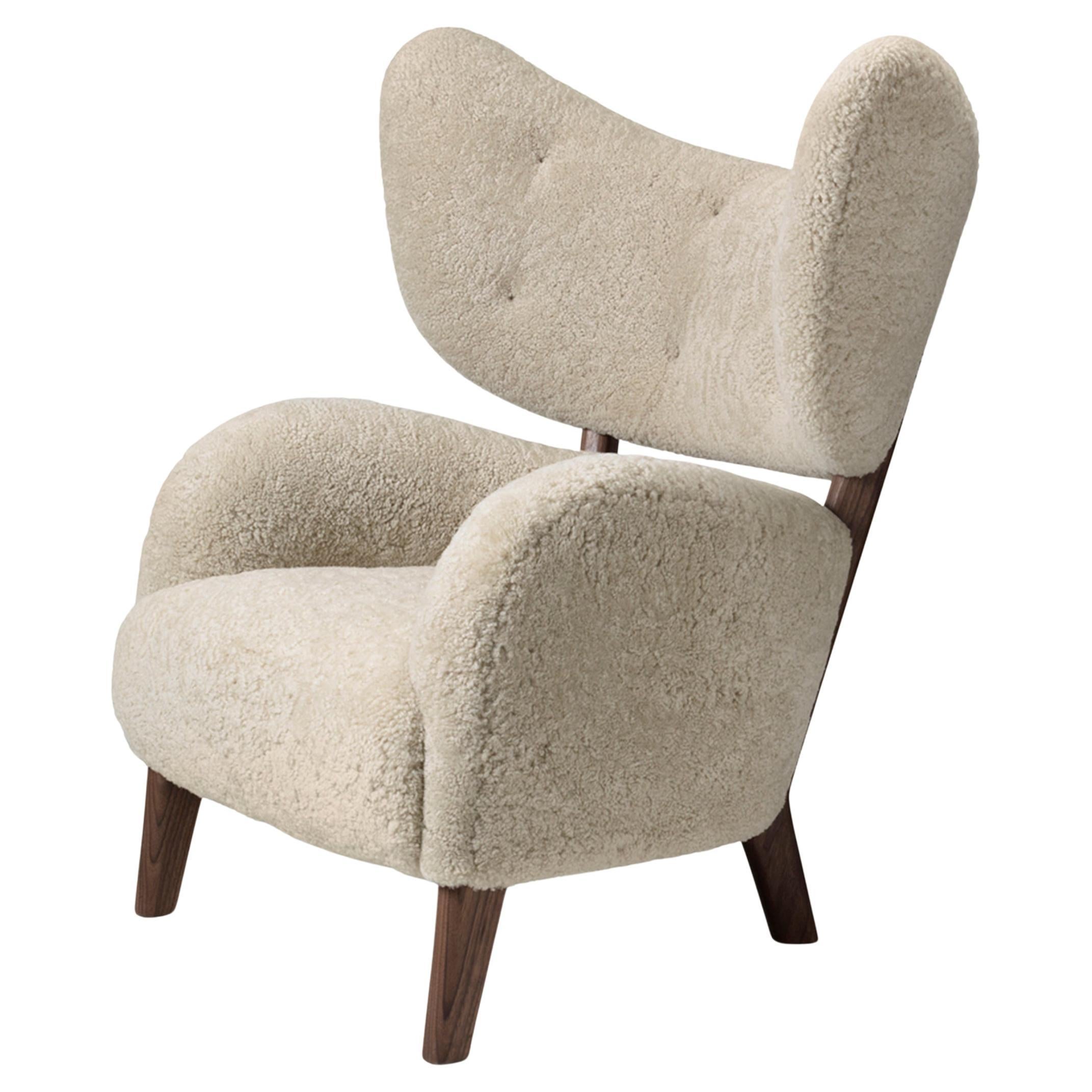 Chaise longue My Own Chair - Peau de mouton clair de lune/noyer par Flemming Lassen pour Audo en vente