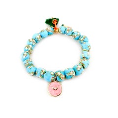 My turquoise hand-painted ceramic bracelet
