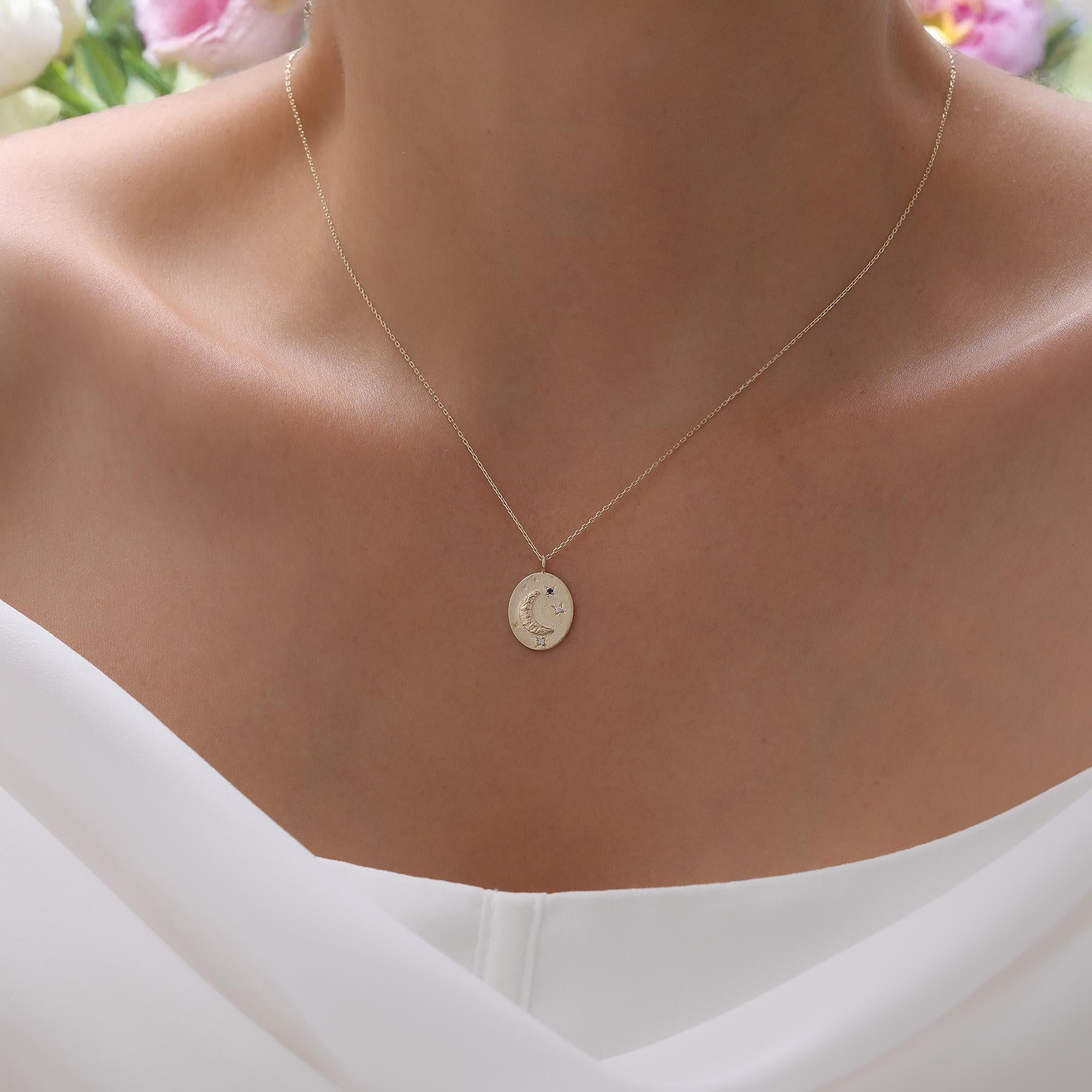 My Universe Diamond To Moon And Back Halskette Damen im Angebot