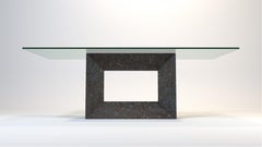 Mya Esstisch Oxidschiefer & Kristall, Marmor Design by Joaquín Moll auf Lager