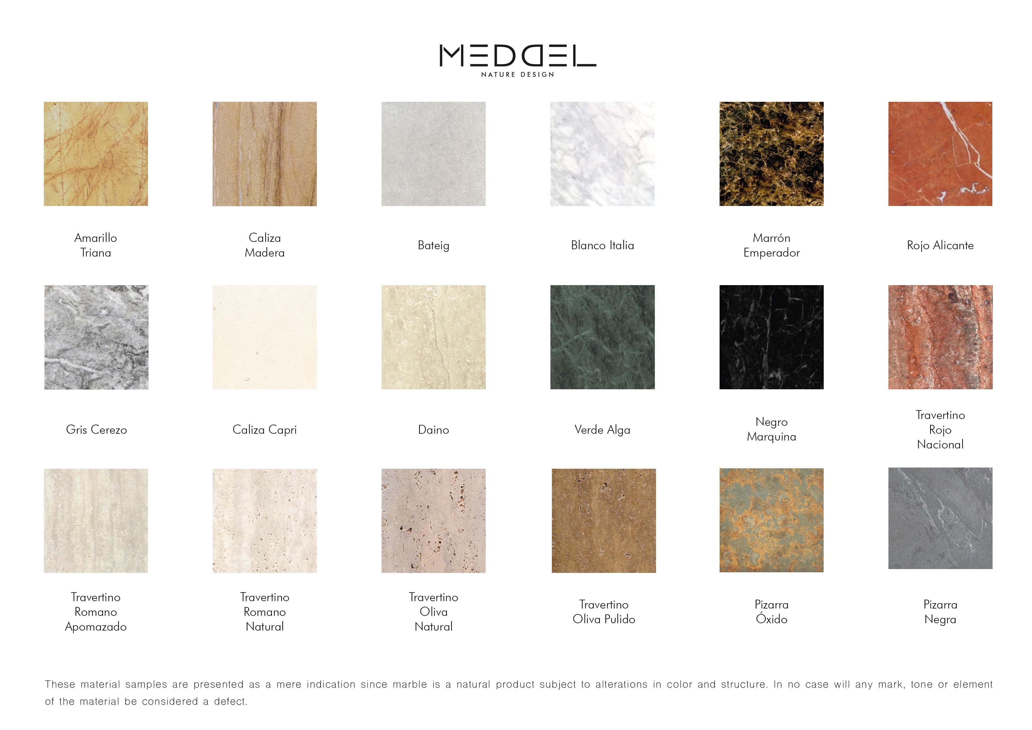 MYA Table de salle à manger en marbre travertin Design contemporain Joaquín Moll Meddel Espagne en vente 2