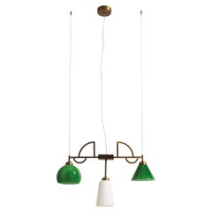 Mya Green And White Glass Chandelier By Lenzia Mondin