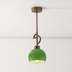 Mya Green Glass Pendant Lamp By Lenzia Mondin