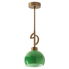 Mya Green Glass Pendant Lamp By Lenzia Mondin
