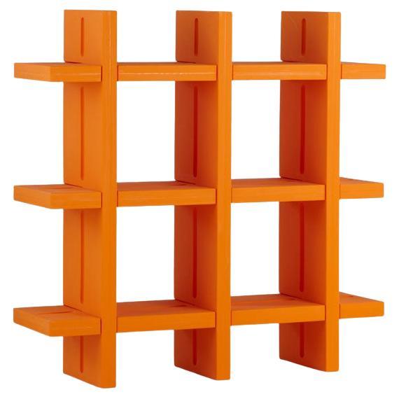 MyBook 3x3 Pumpkin Orange Bookcase by Giò Colonna Romano