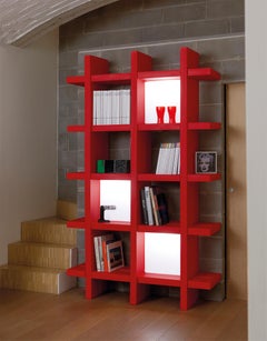 MyBook 4x5 Pumpkin Orange Bookcase by Giò Colonna Romano