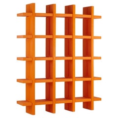 MyBook 4x5 Pumpkin Orange Bookcase by Giò Colonna Romano