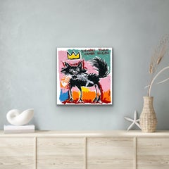 Basquiat's Cat, Original, zeitgenössisch, Landschaft, Druck, Siebdruck