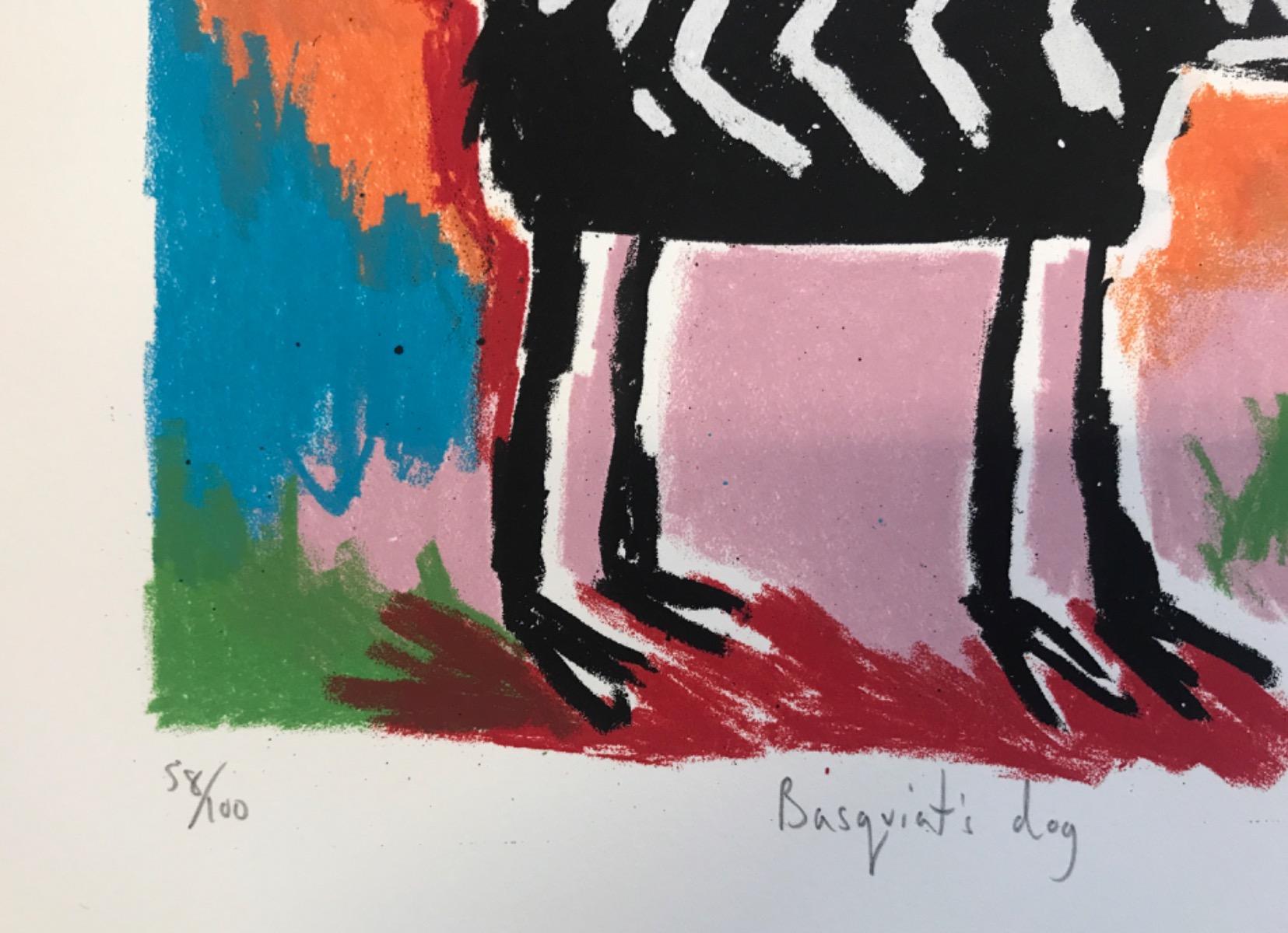 Basquiat’s dog, Limited Edition Print, Animal Portrait, Dog art, Modern art  For Sale 4
