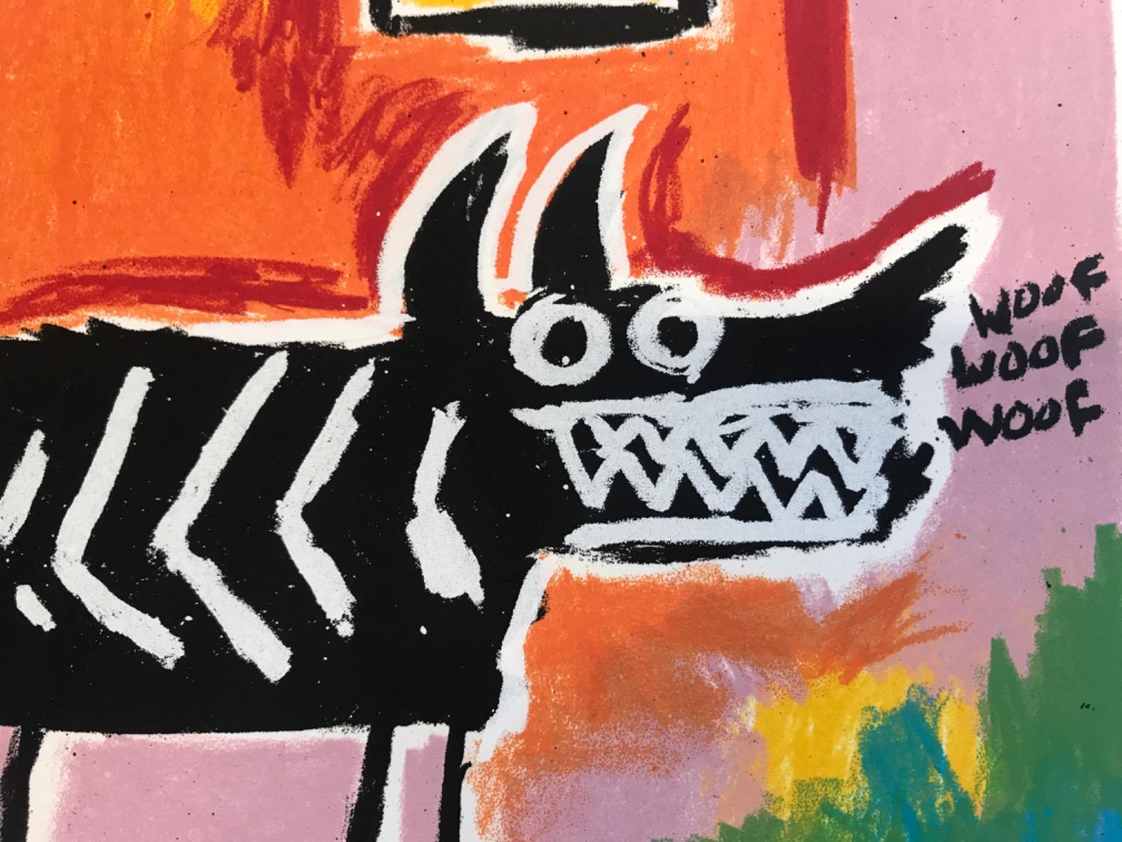 Perro de Basquiat, Impresión de edición limitada, Retrato animal, Arte canino, Arte moderno en venta 2