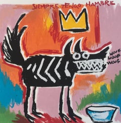 Basquiats Hund, Limitierter Druck, Tierportrait, Hundekunst, Moderne Kunst 