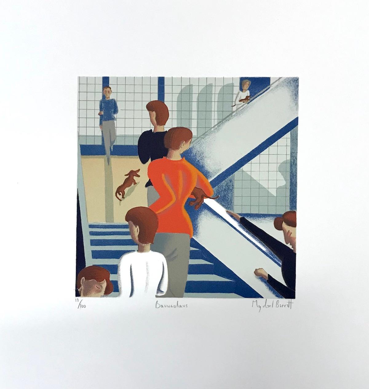 Bauhaus by Mychael Barratt, Limited edition print, Bauhaus art, Modernist [2022] For Sale 3