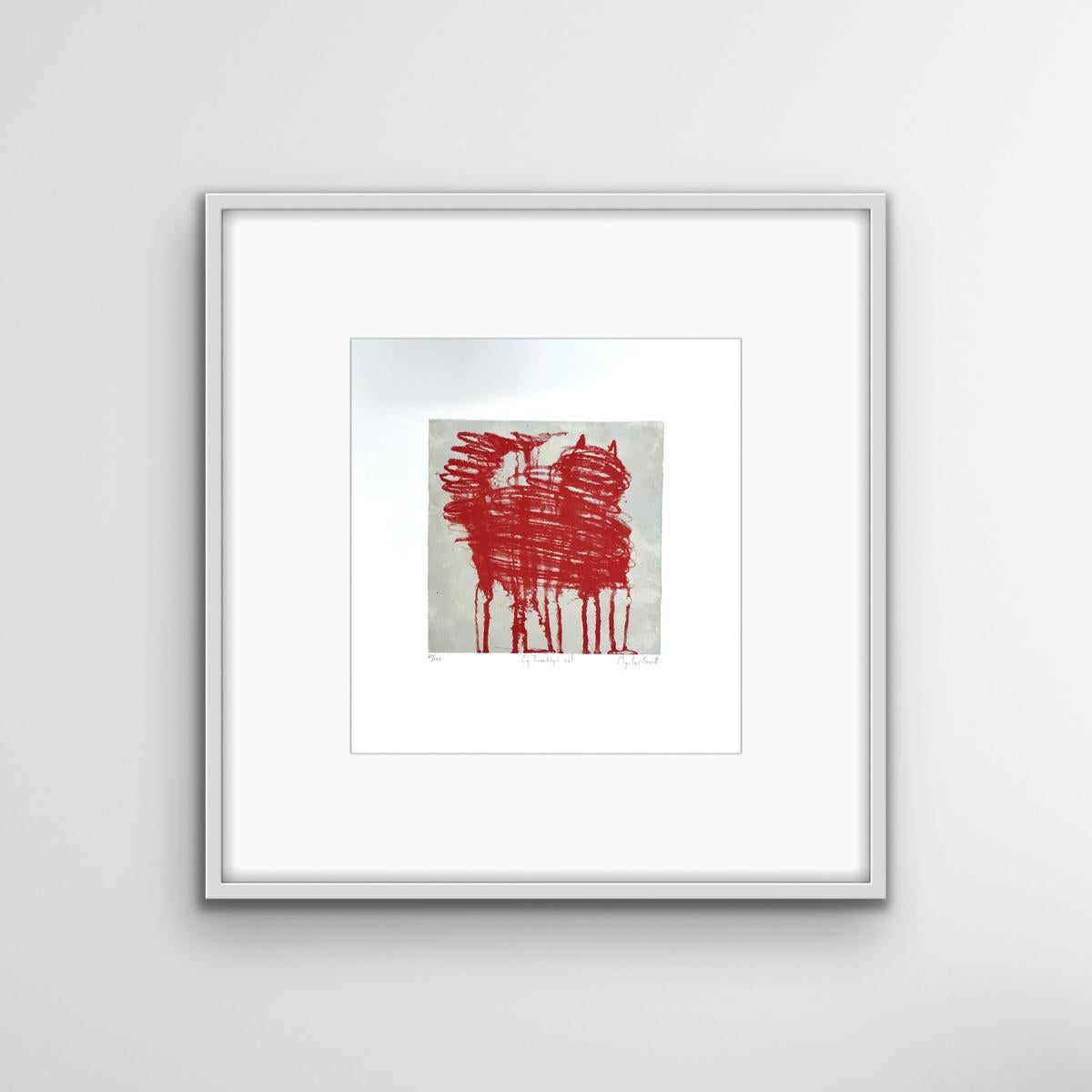 Cy Twombly’s Cat, Limited edition print, Cat, Contemporary - Abstract Print by Mychael Barratt