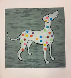 Damien Hirst's Dog, Pictures of Famous Artist's Pets, Damien Hirst Spots Style