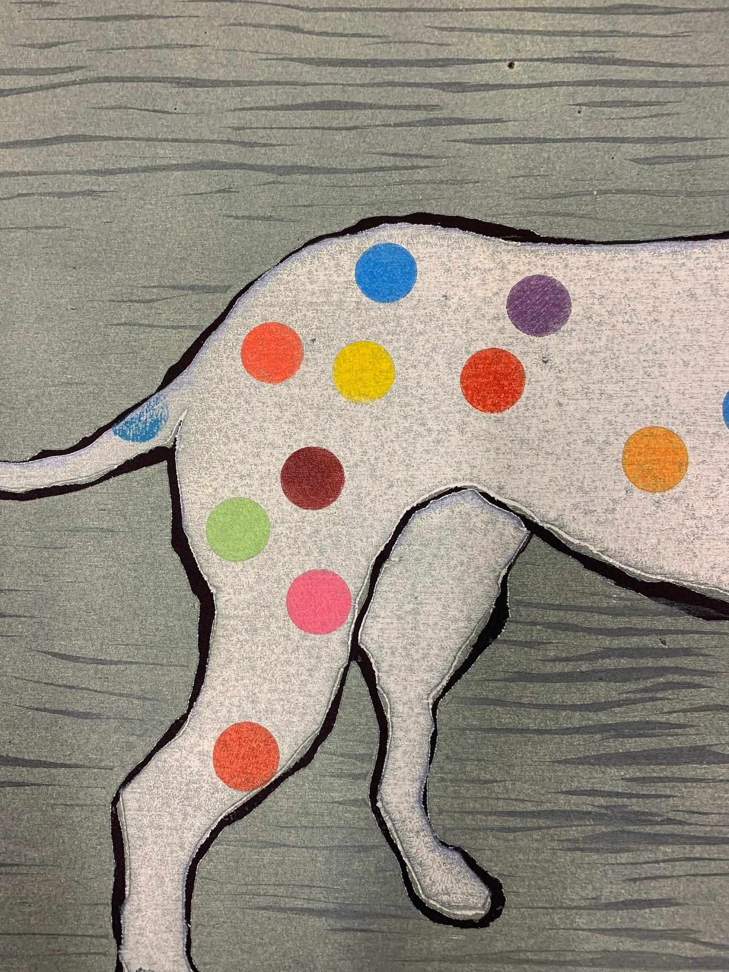 Damien Hirst's Dog, Pictures of Famous Artist's Pets, Damien Hirst Spots Style For Sale 1
