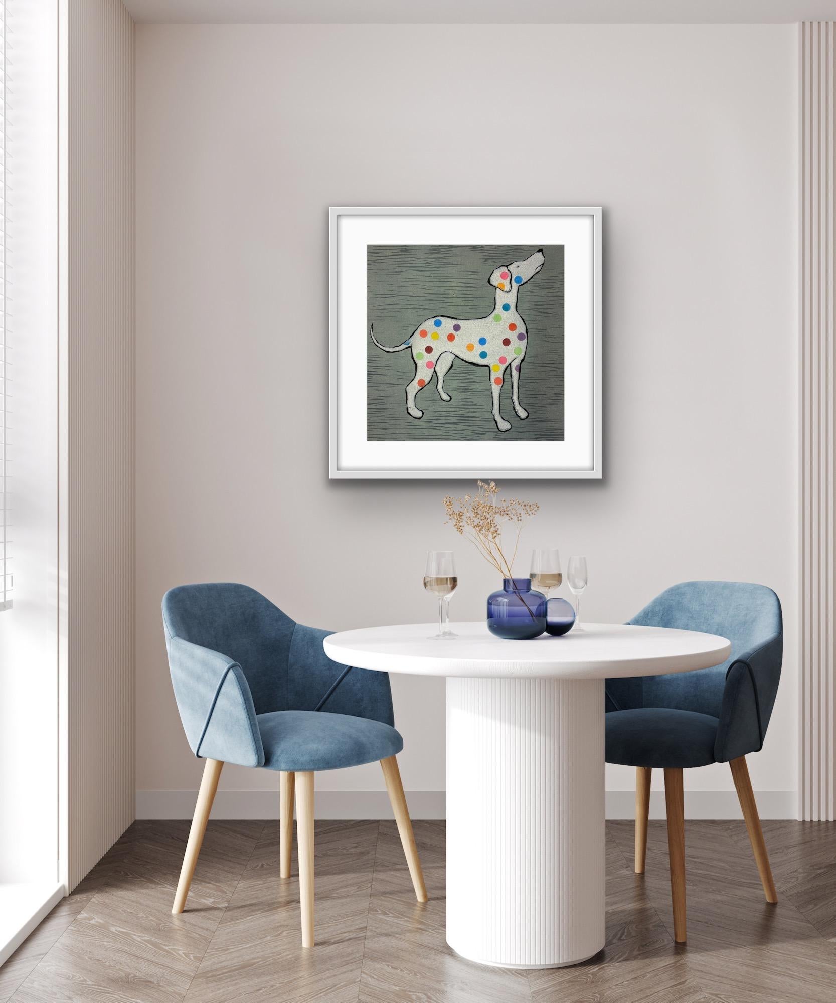 Damien Hirst's Dog, Pictures of Famous Artist's Pets, Damien Hirst Spots Style For Sale 3