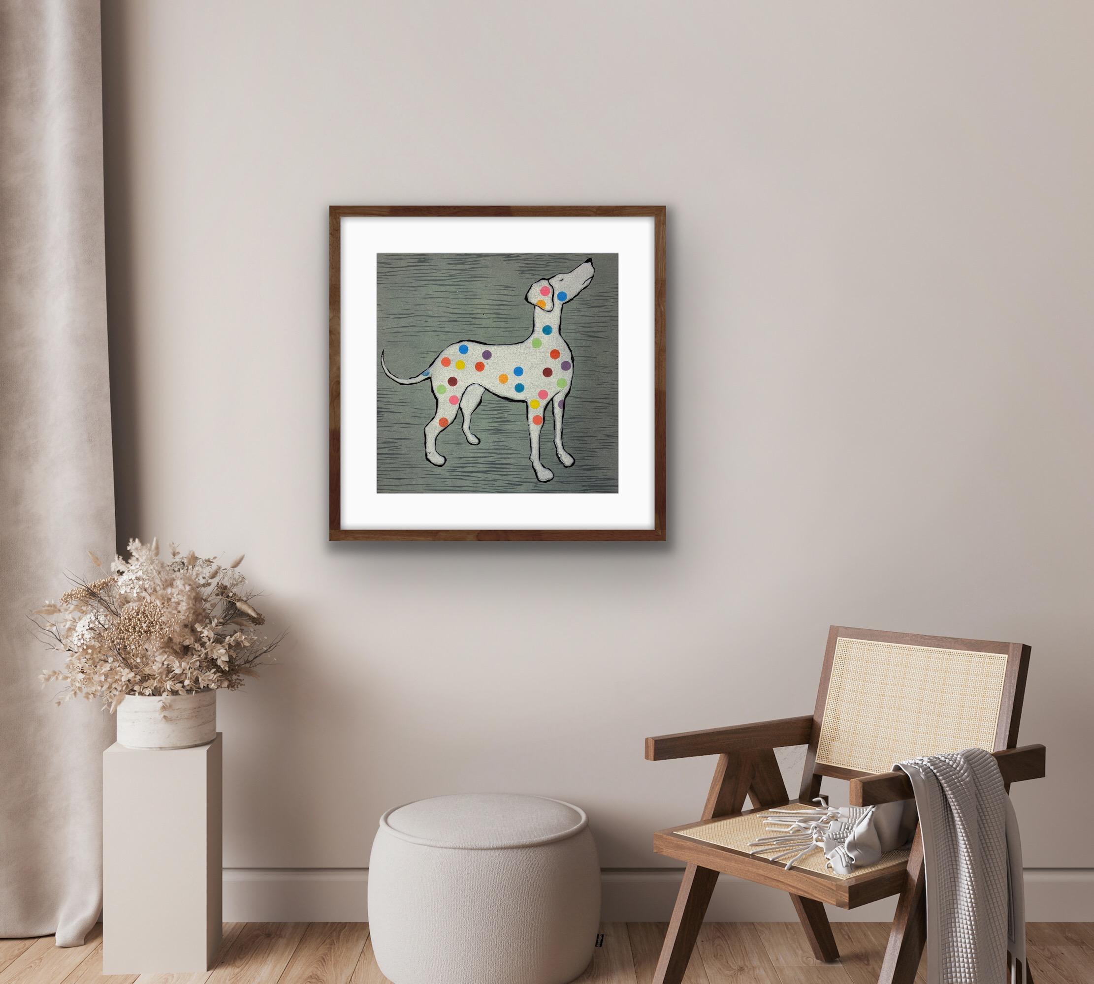 Damien Hirst's Dog, Pictures of Famous Artist's Pets, Damien Hirst Spots Style For Sale 4