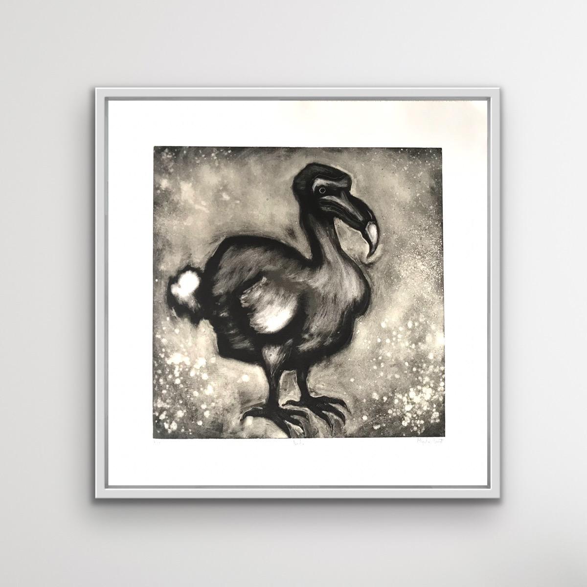 Dodo, Zeitgenössischer Tierdruck, Halbabstraktes Kunstwerk (Grau), Animal Print, von Mychael Barratt