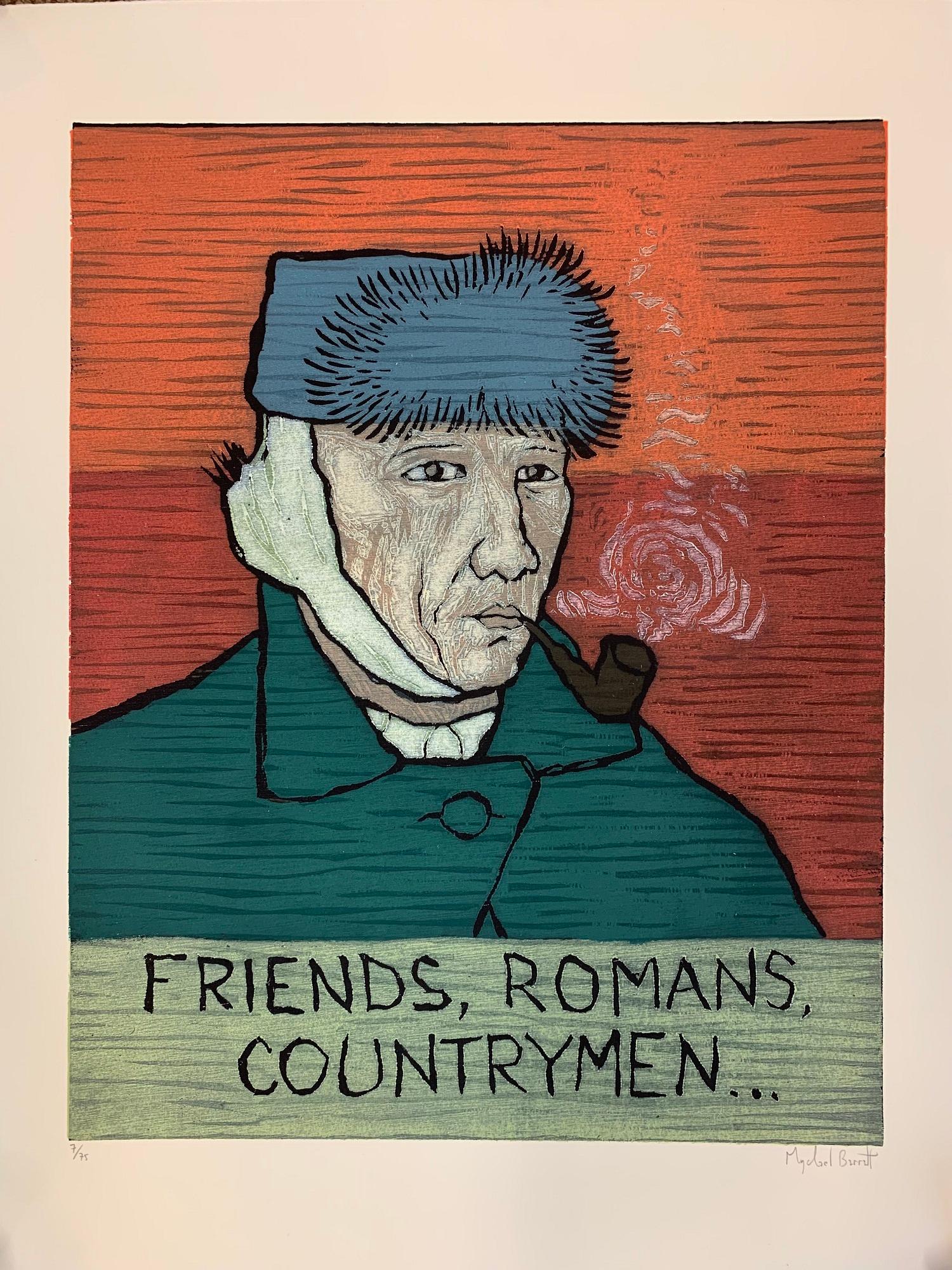 Friends, Romans, Countrymen By Mychael Barratt [2021]

limited_edition
Wodcut
Edition number 7
Image size: H:50 cm x W:40 cm
Complete Size of Unframed Work: H:63 cm x W:51 cm x D:0.1cm
Sold Unframed
Please note that insitu images are purely an