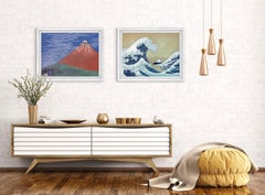 Hokusai's Dog - The Great Wave and Hokusai's Dog - Red Fuji