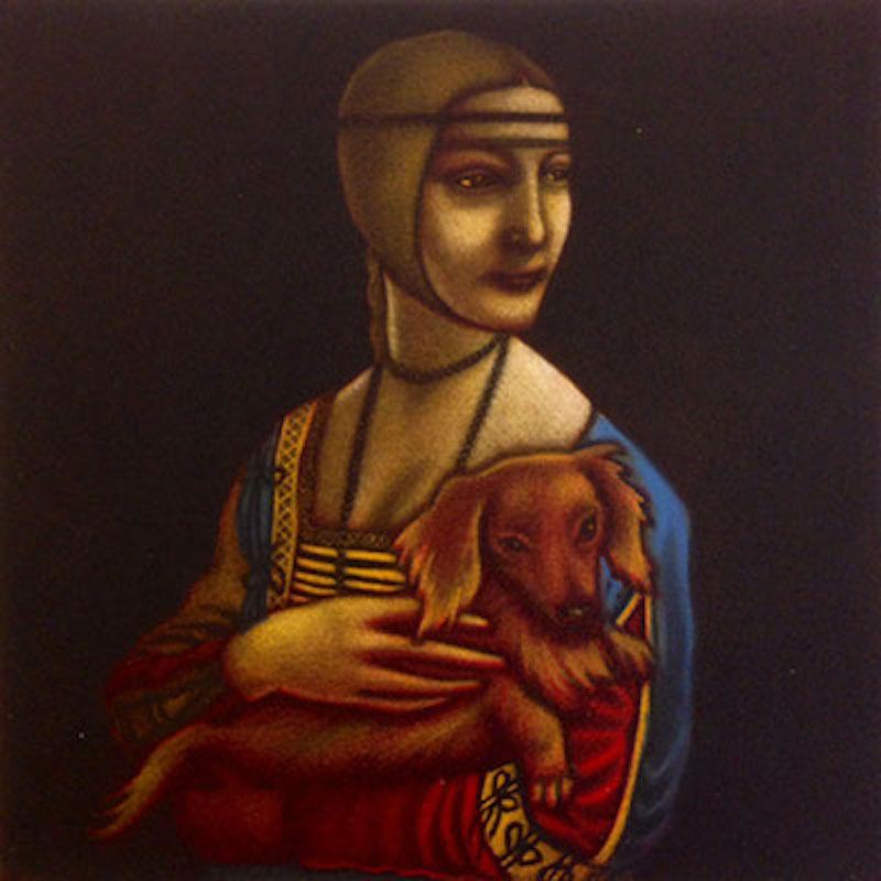 Leonardo da Vinci’s Dog and Picasso’s Cat - Contemporary Print by Mychael Barratt