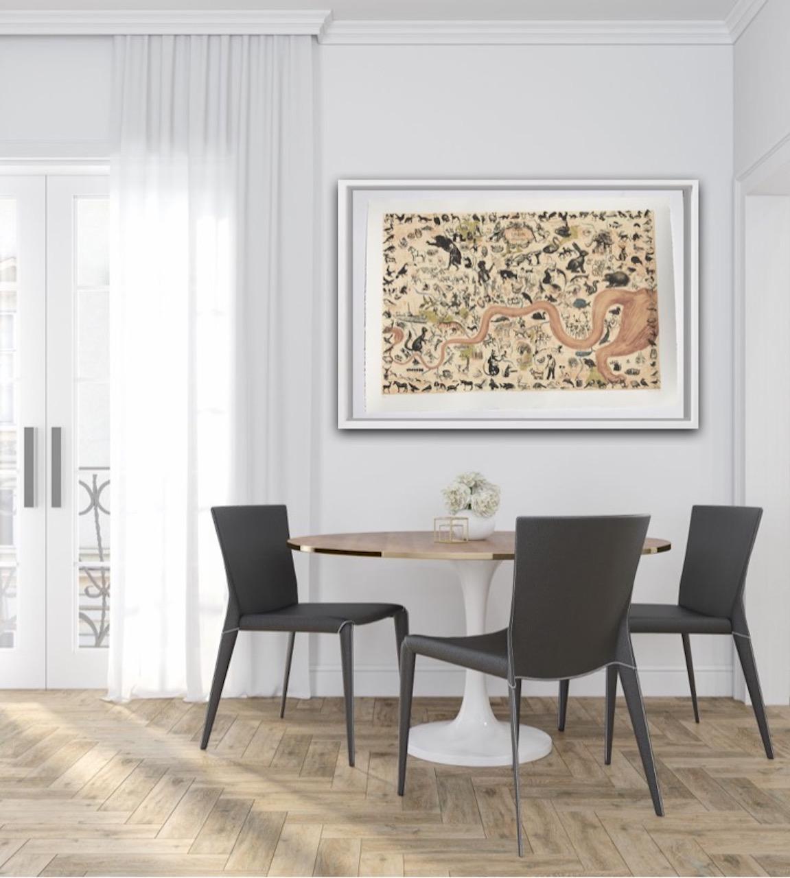 Bestiario de Londres, Impresión artística, Arte de animales, Arte contemporáneo, Figurativo en venta 9