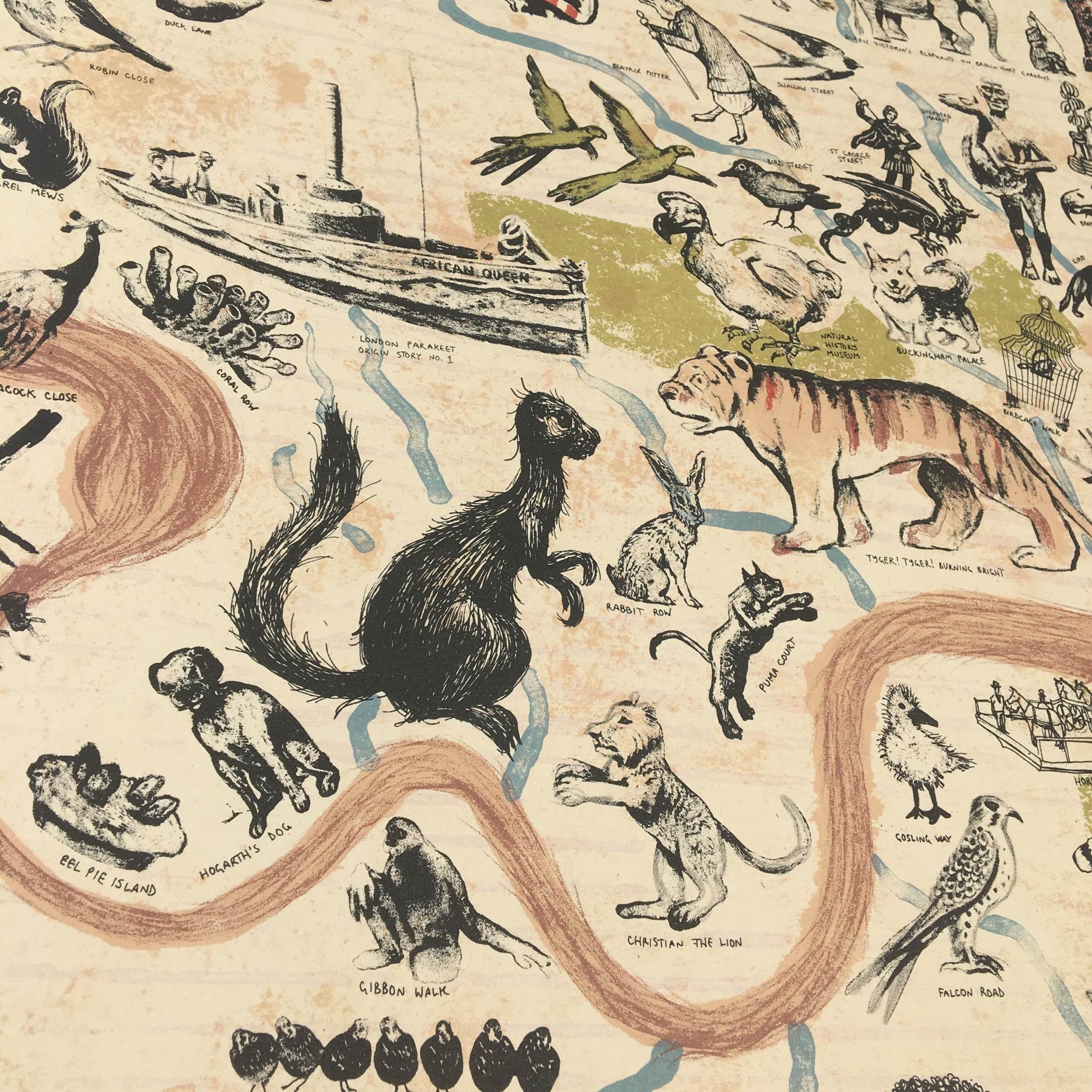 Bestiario de Londres, Impresión artística, Arte de animales, Arte contemporáneo, Figurativo en venta 2