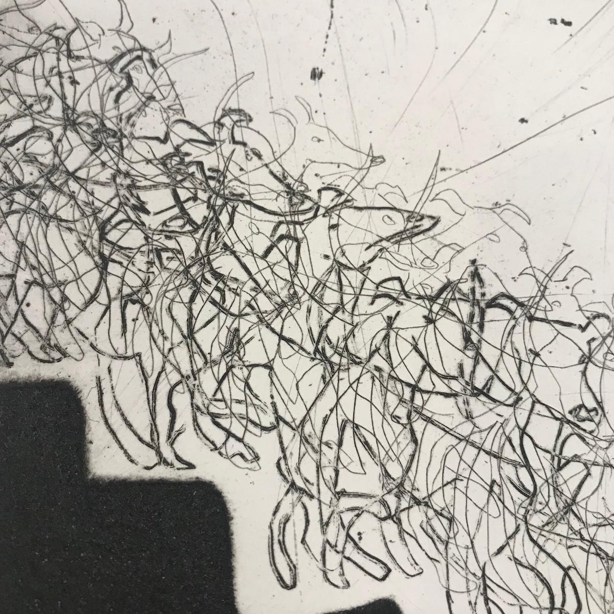 Le chien de Marcel Duchamp, sérigraphie de l'artiste français célèbre, animal 1