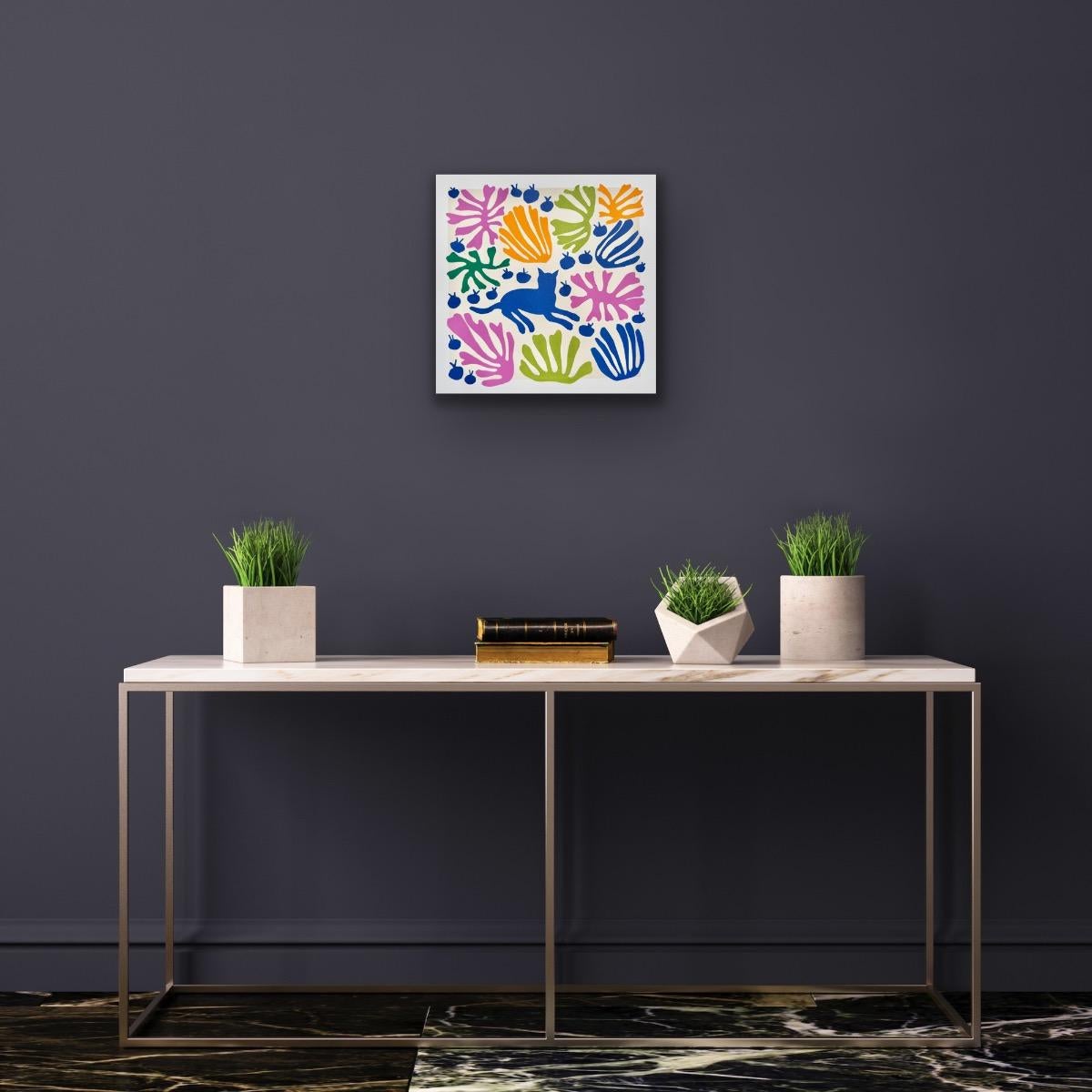 Matisse's Garden, contemporary, landscape, print, silkscreen - Contemporary Print by Mychael Barratt