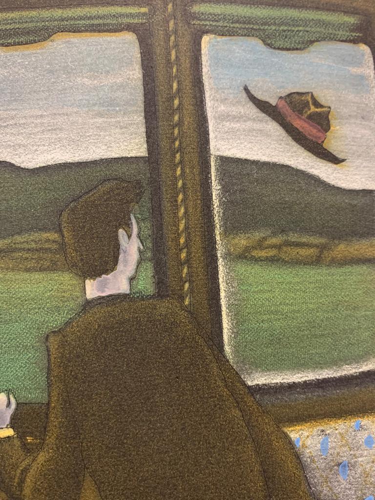 Mychael Barratt, Il cane di Eric Ravilious II, Arte figurativa, Arte moderna, Paesaggio in vendita 3