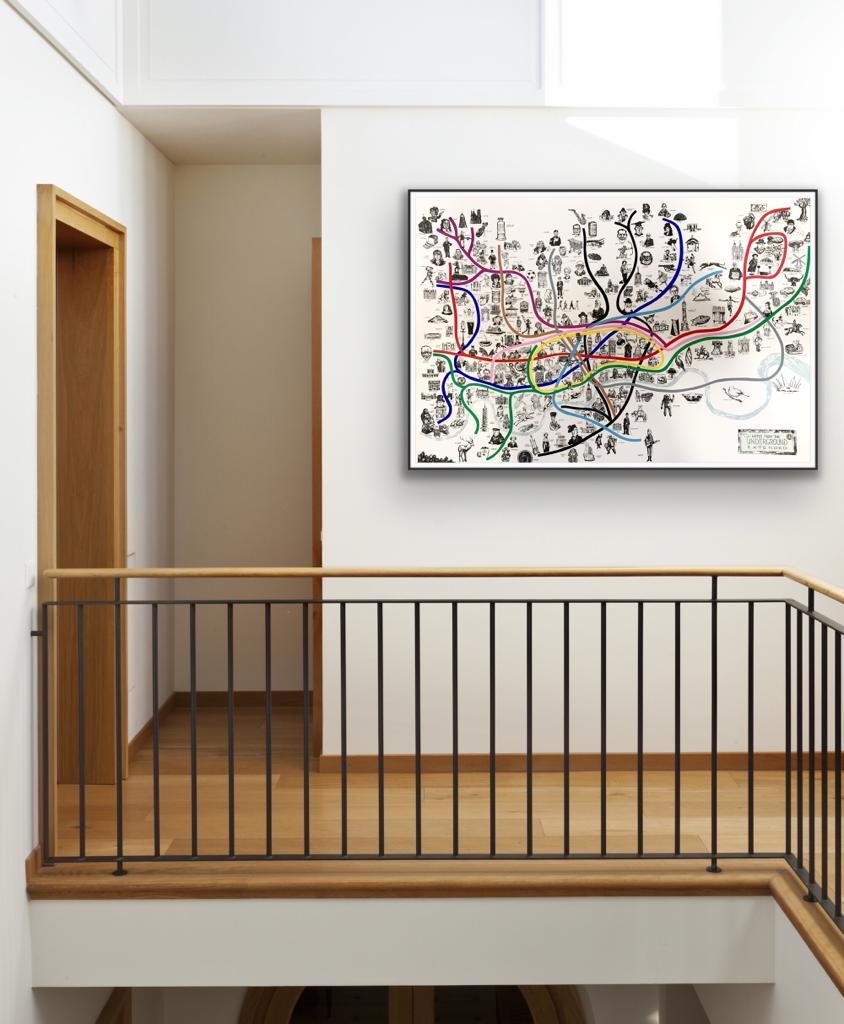 Notes from the Underground, London art, Underground, Trains, Illustration For Sale 5
