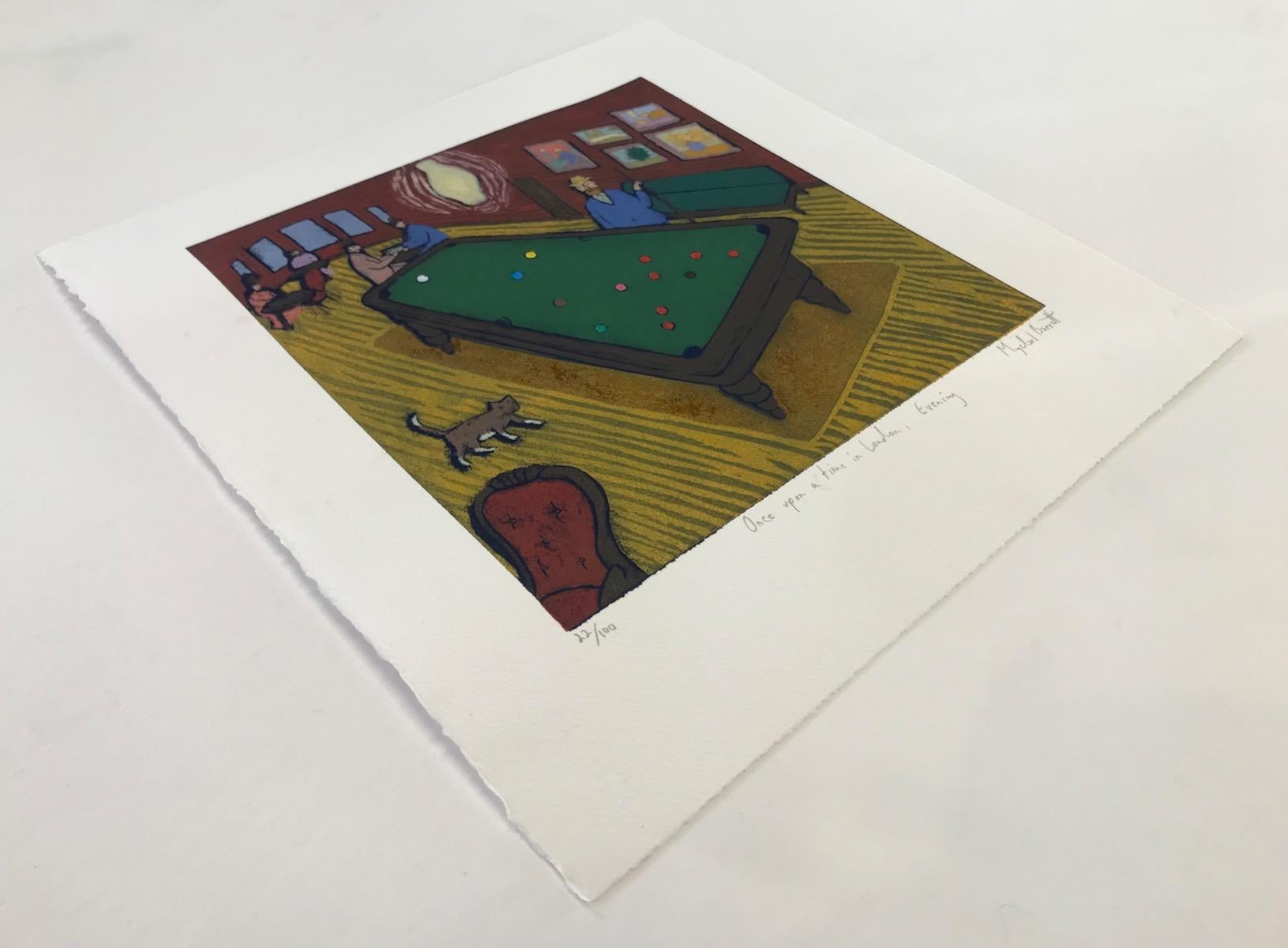 C'era una volta a Londra, Sera, Vincent Van Gogh, Stampa xilografica, Gatto, Piscina in vendita 1