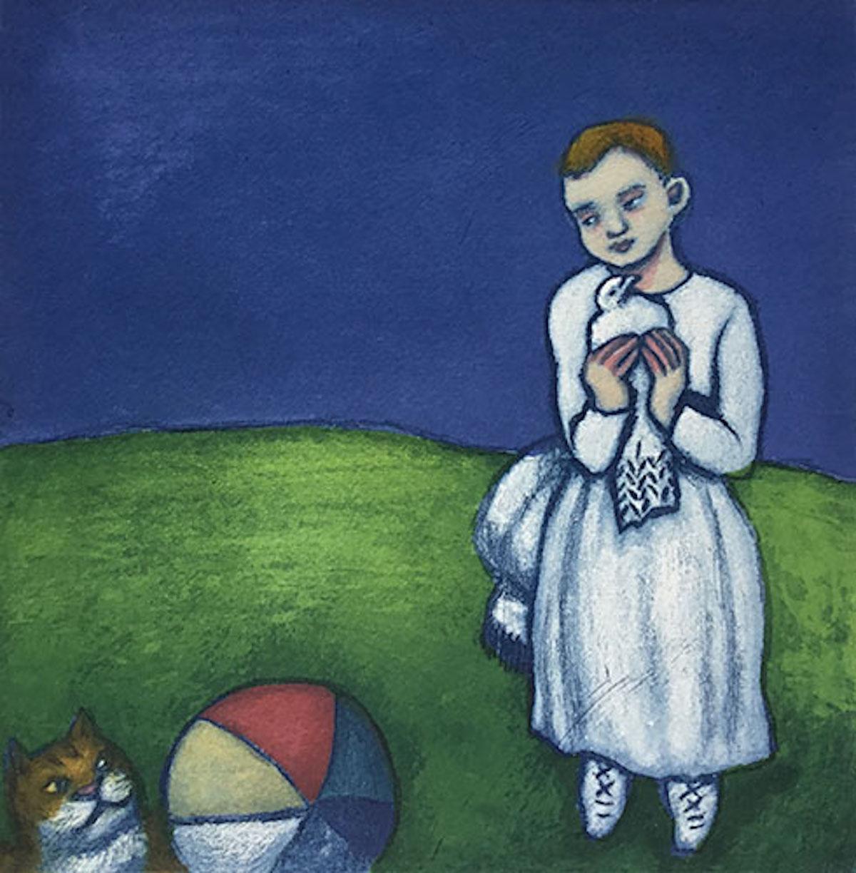 Mychael Barratt Landscape Print - Picasso's Cat