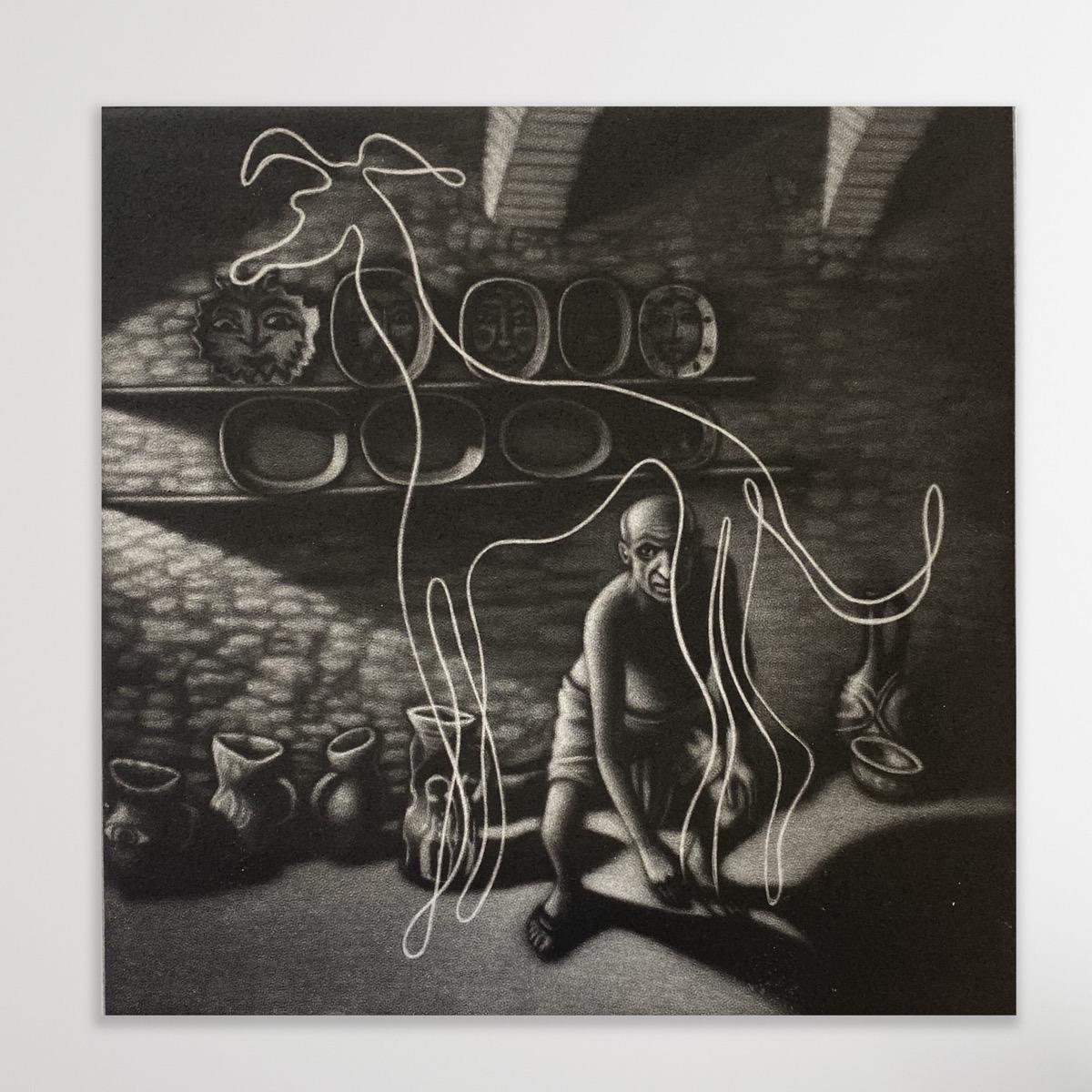 Le chien de Picasso, Estampe d'art, Paysage, Figuratif  - Print de Mychael Barratt