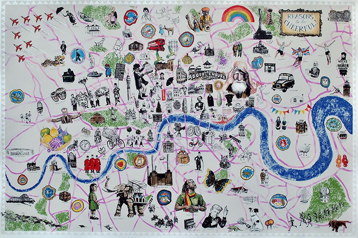 Reasons to be Cheerful, Mychael Barratt, Limited Edition Silkscreen Print, Citys 1