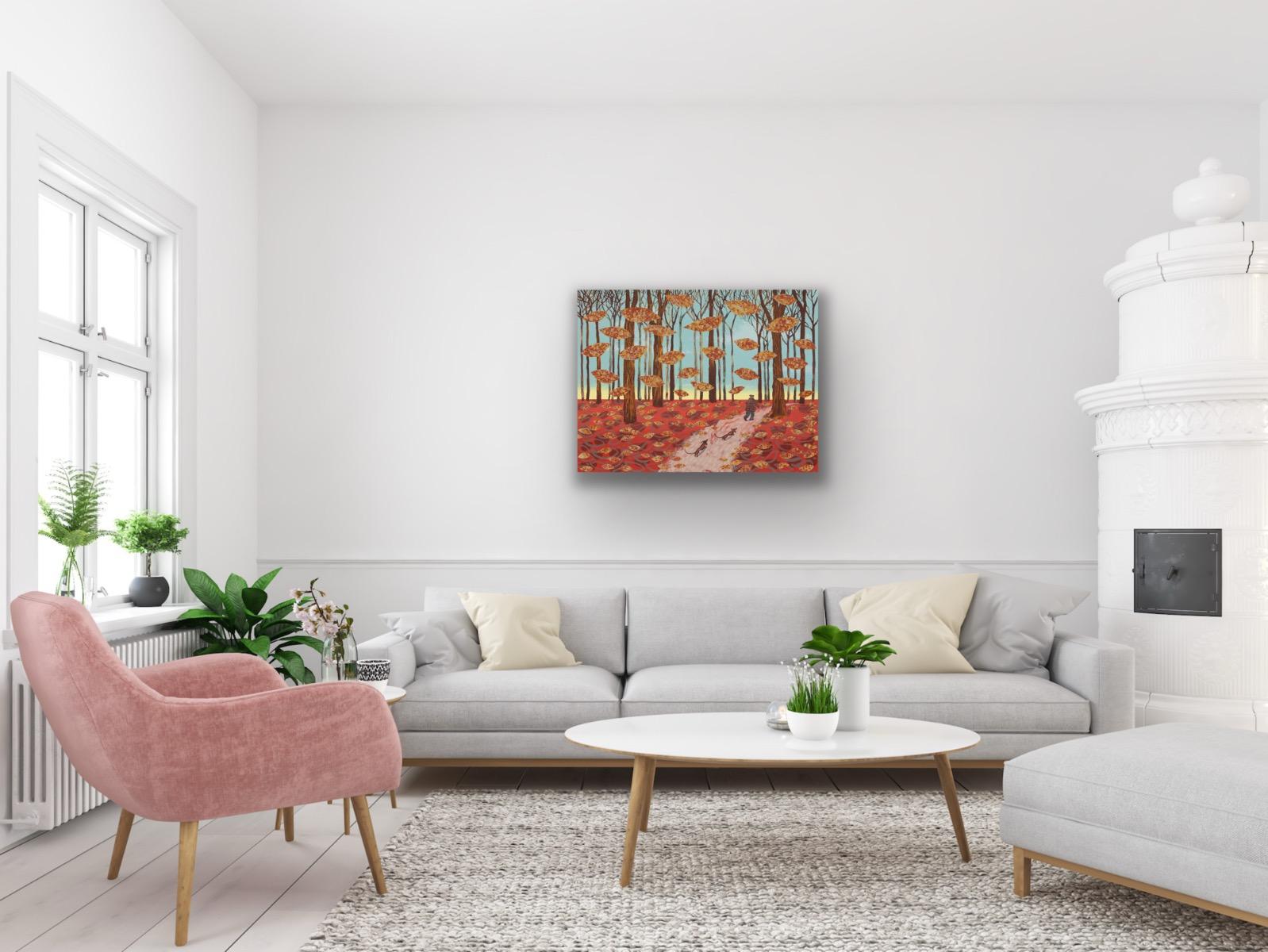 The Four Seasons - Autumn, original, contemporary, landscape, print, silkscreen - Print by Mychael Barratt