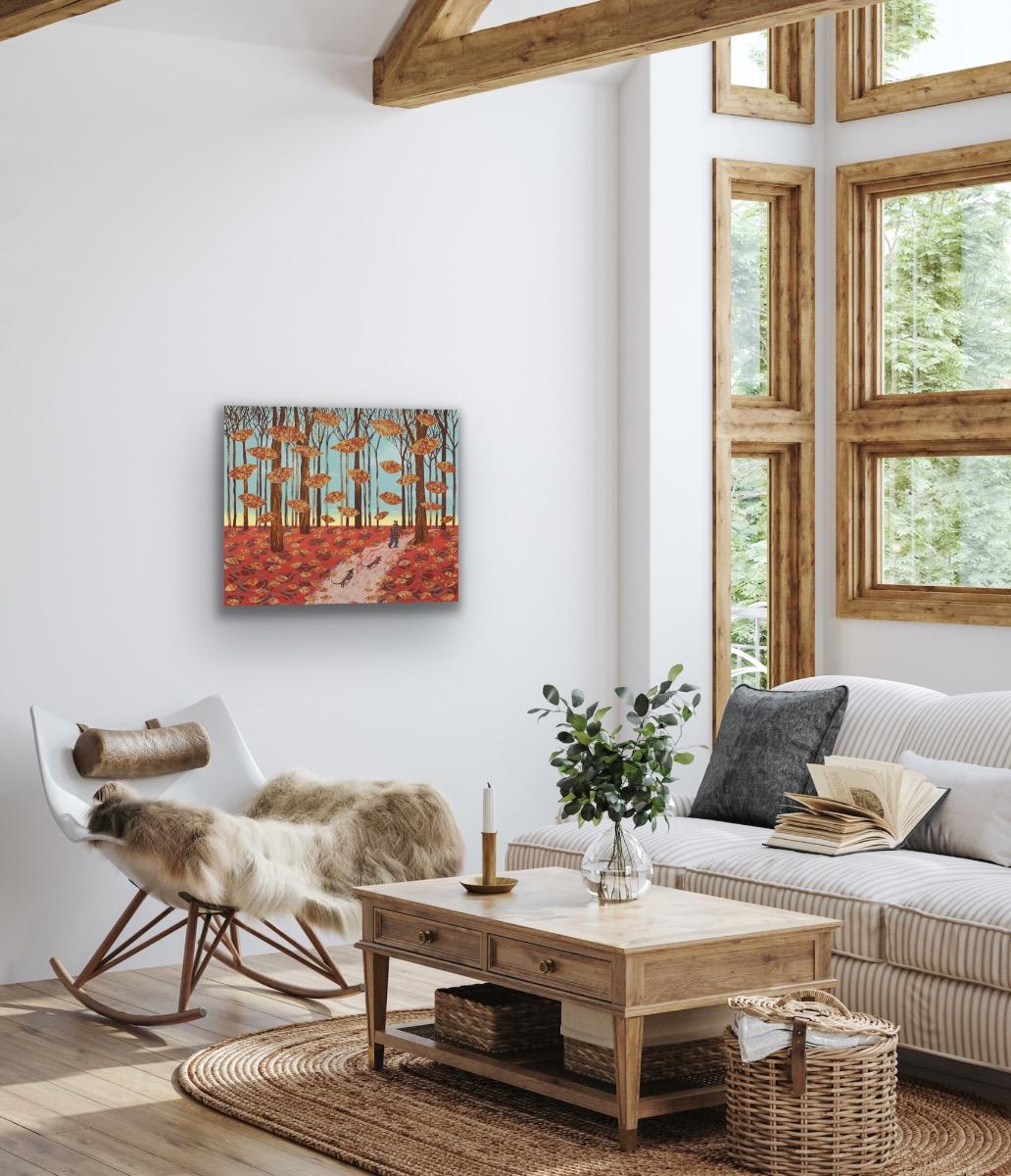 The Four Seasons - Autumn, original, contemporary, landscape, print, silkscreen - Contemporary Print by Mychael Barratt