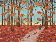 The Four Seasons - Autumn, original, contemporary, landscape, print, silkscreen