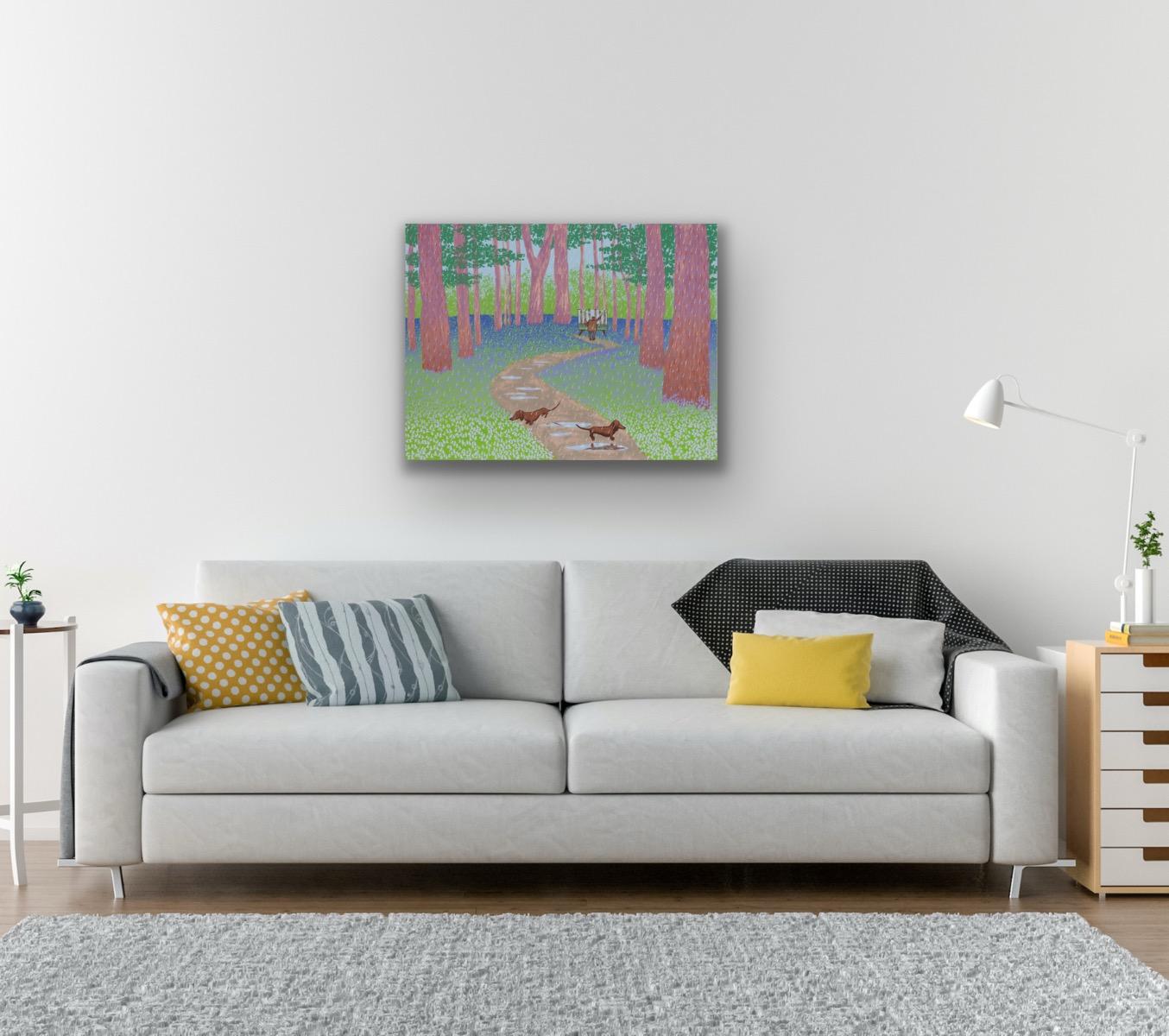 The Four Seasons - Frühling, Original, zeitgenössisch, Landschaft, Druck, Siebdruck – Print von Mychael Barratt