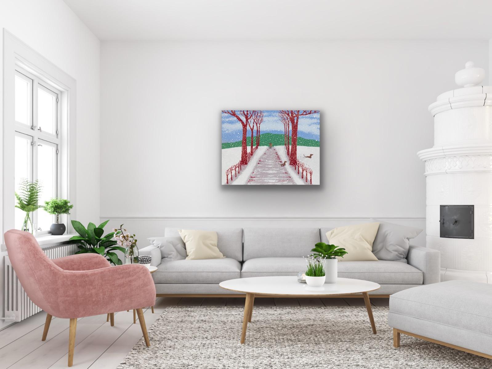 The Four Seasons - Winter, original, contemporary, landscape, print, silkscreen - Print by Mychael Barratt