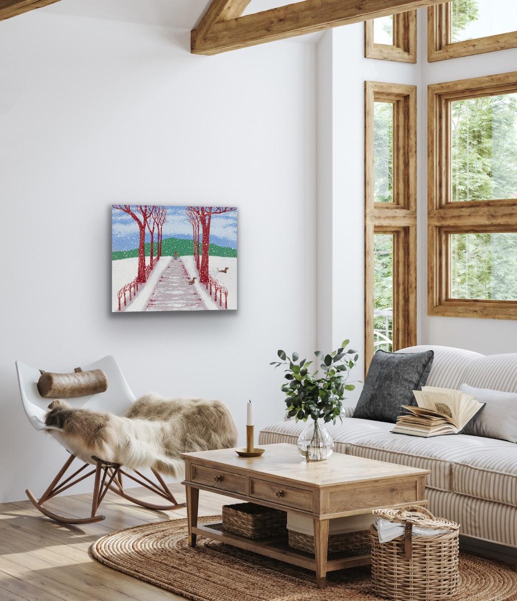 The Four Seasons - Winter, original, contemporary, landscape, print, silkscreen - Contemporary Print by Mychael Barratt
