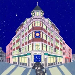 Wes Anderson's Dog - The Ivy & Hockney's Dog - After the Splash, diptych