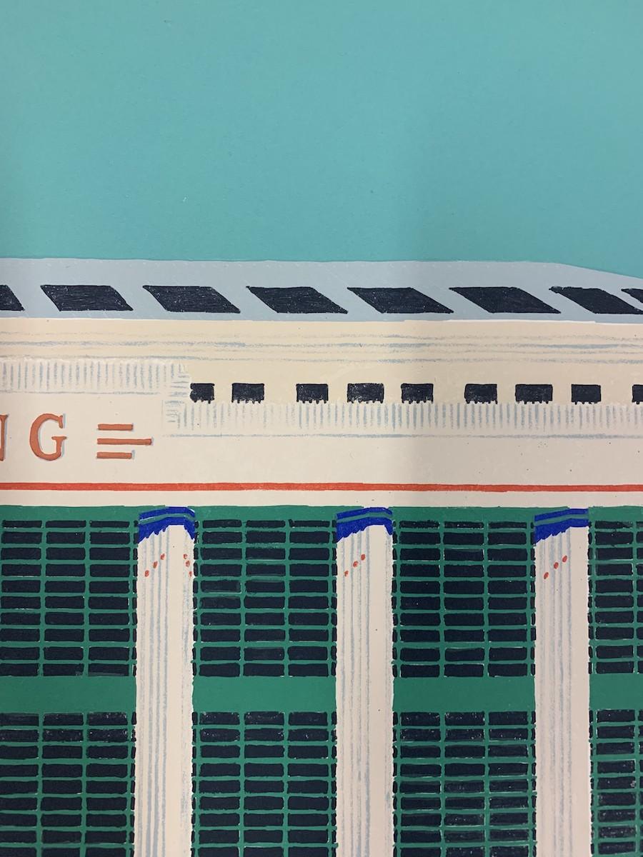Hoover Building II, chien de Wes Andersonss - Contemporain Print par Mychael Barratt